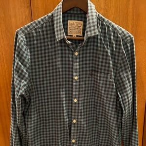 Jack Wills blue and navy blue checkered shirt